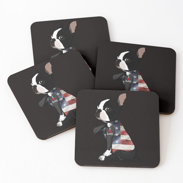 Item preview, Boston Terrier Tattoos I Love Dad Fathers Day designed and sold by BiancaMoss51.