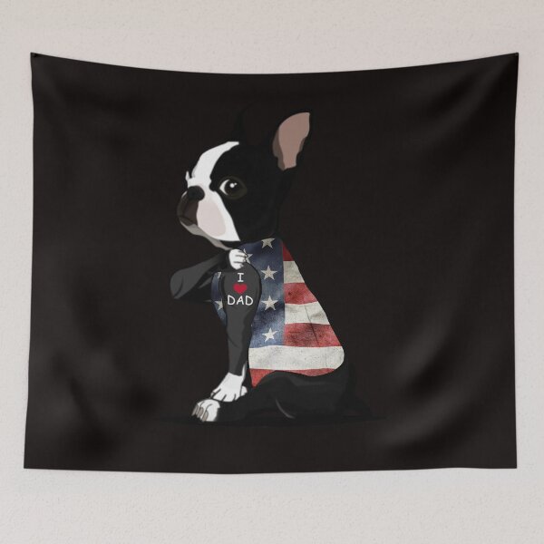 Item preview, Boston Terrier Tattoos I Love Dad Fathers Day designed and sold by BiancaMoss51.