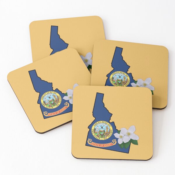 Item preview, State of Idaho Flag with State Flower Syringa designed and sold by Gsallicat.