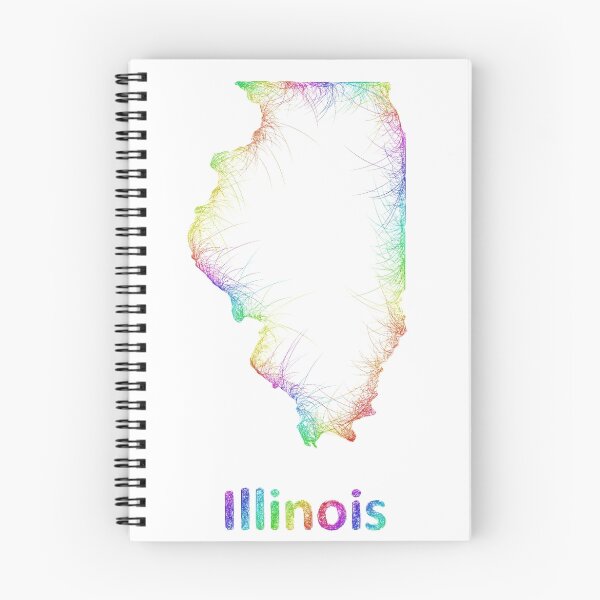 Item preview, Rainbow Illinois map designed and sold by davidzydd.