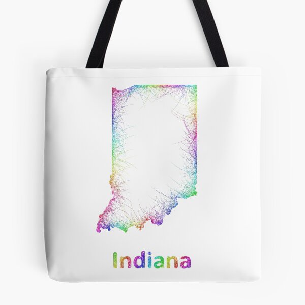 Item preview,  Rainbow Indiana map designed and sold by davidzydd.