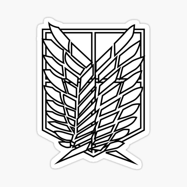 Survey Corps Symbol Stickers For Sale Redbubble