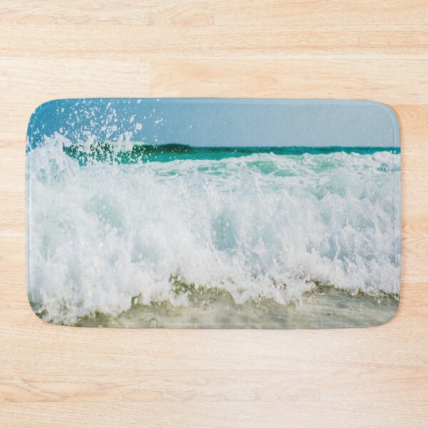 Item preview, Crashing Ocean Waves Splash Sand Beach Seashore Coast Blue Sky Nature Summer  designed and sold by brooklyntowner.