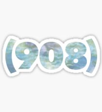 (908) cool colors Sticker