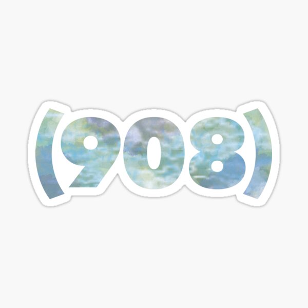 (908) cool colors Sticker