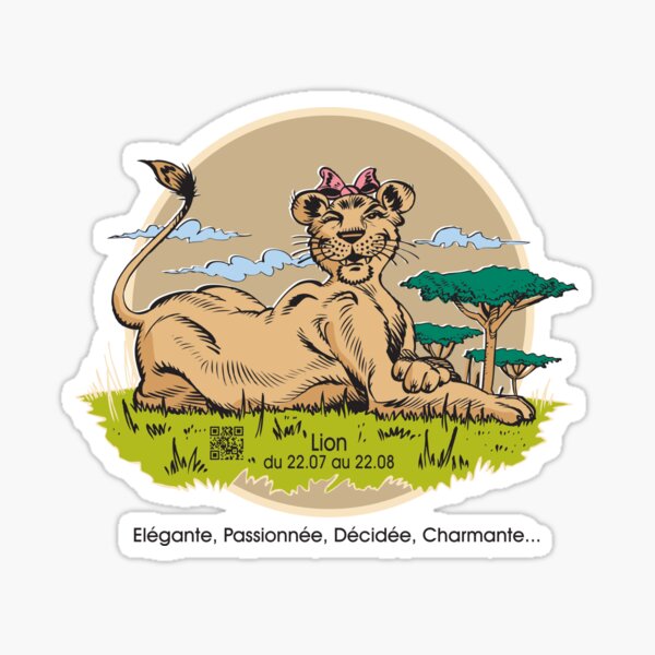 Horoscope Lion femme Sticker