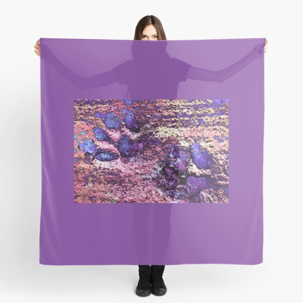 Paw Prints Purple and Pink Scarf