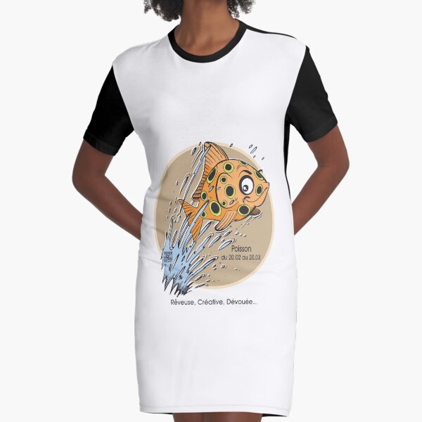 Horoscope Poisson femme Robe t-shirt