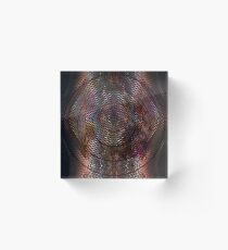 Pink Spiral Angels Wings Acrylic Block