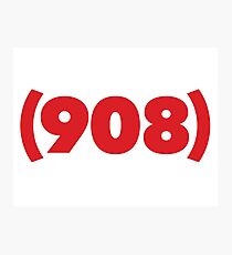(908) red Photographic Print