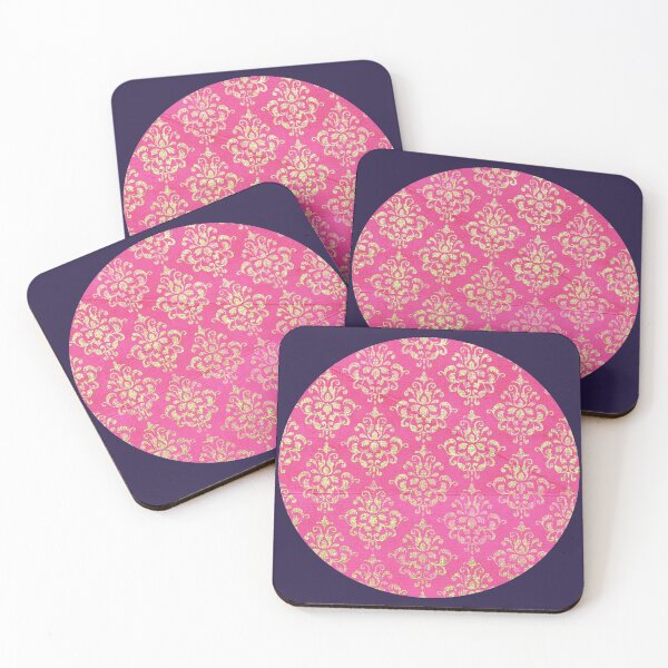Item preview, Fancy Pink And Yellow Circle Design Modern Victorian Pattern Distressed Look Large Polka Dots  designed and sold by PlumGood.