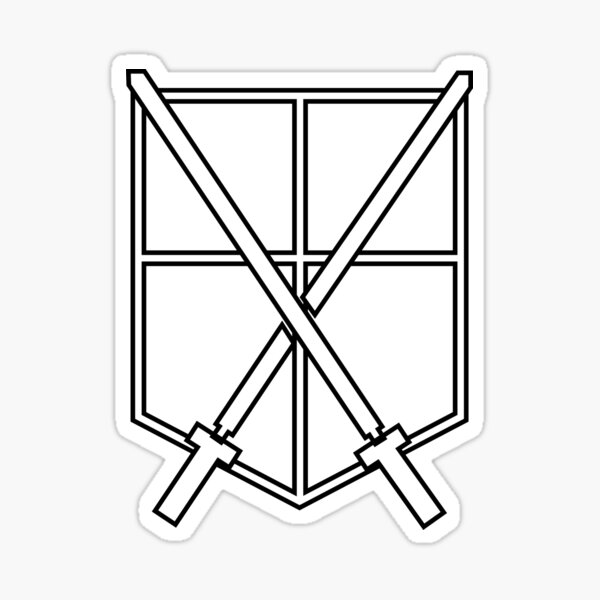 Survey Corps Symbol Stickers For Sale Redbubble