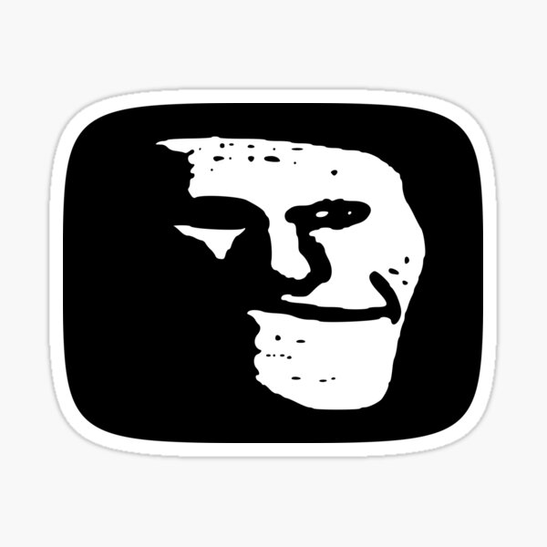 Troll Face Stickers Redbubble - troll face roblox decal