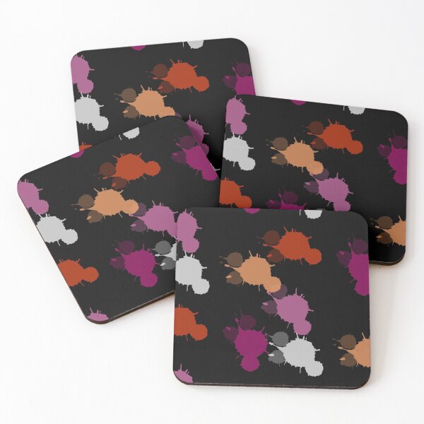 Item preview, Lesbian Flag Splatter Paint - Black Ver. designed and sold by atomsandler.