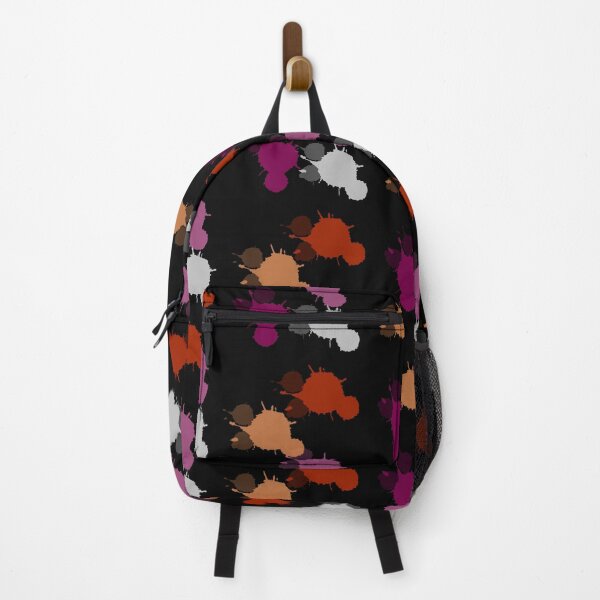 Item preview, Lesbian Flag Splatter Paint - Black Ver. designed and sold by atomsandler.