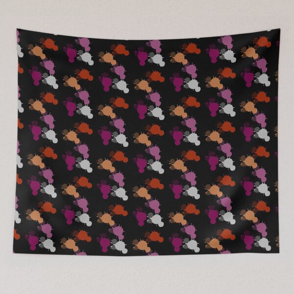 Item preview, Lesbian Flag Splatter Paint - Black Ver. designed and sold by atomsandler.