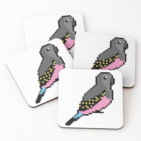 Item preview, Pixel Art Grey Parakeet designed and sold by Sauropsida.