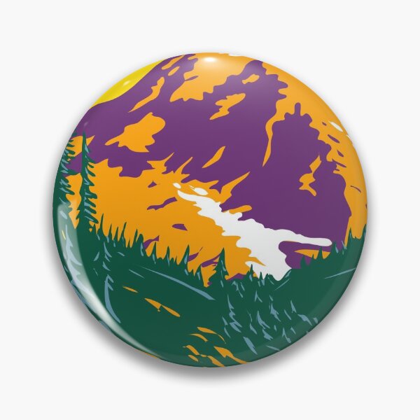 Item preview, Mount Rainier National Park an Active Stratovolcano in the Cascades Located in Pierce County and Lewis County in Washington State WPA Poster Art designed and sold by patrimonio.