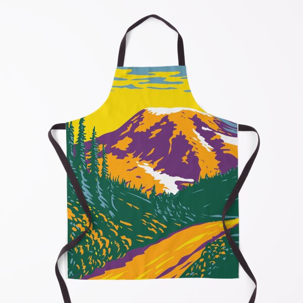 Item preview, Mount Rainier National Park an Active Stratovolcano in the Cascades Located in Pierce County and Lewis County in Washington State WPA Poster Art designed and sold by patrimonio.