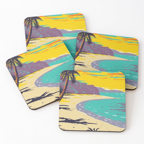 Item preview, Trunk Bay Beach Located Within Virgin Islands National Park on the Island of St John in the Caribbean Sea WPA Poster Art designed and sold by patrimonio.