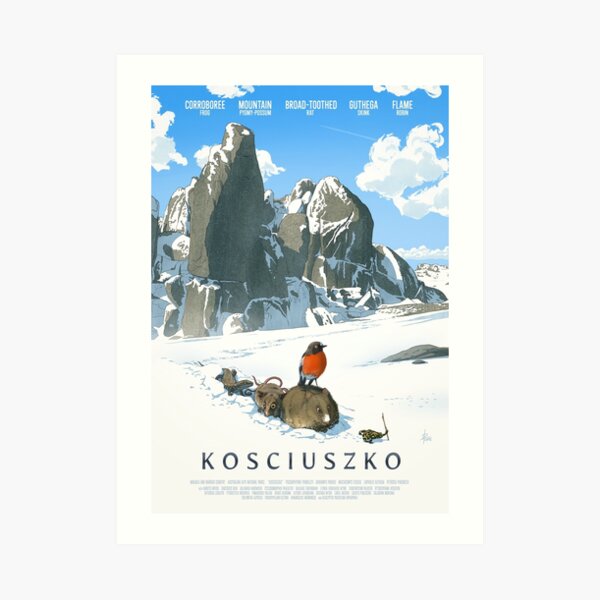 The only way is up - Kosciuszko poster series, #2 Art Print