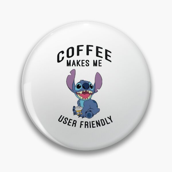 Item preview, Cartoon Coffee make me user friendly funny  Stit.ch, Hanmade, cotton,  designed and sold by PamelaMeister20.