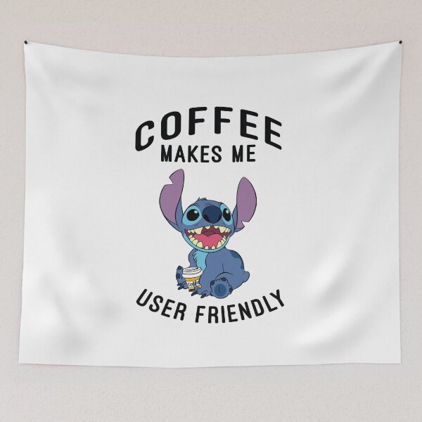 Item preview, Cartoon Coffee make me user friendly funny  Stit.ch, Hanmade, cotton,  designed and sold by PamelaMeister20.