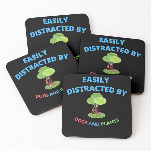 Item preview,  Easily Distracted by dogs and plants-emotional designed and sold by Sahil Randhawa.