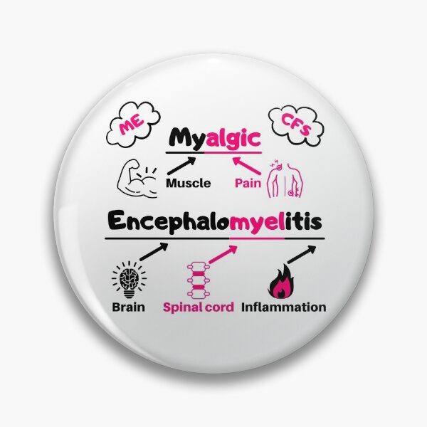 Item preview, ME/CFS Awareness: Pink ME Definition Cartoon (with abbreviations) designed and sold by Chantelle  Spies.