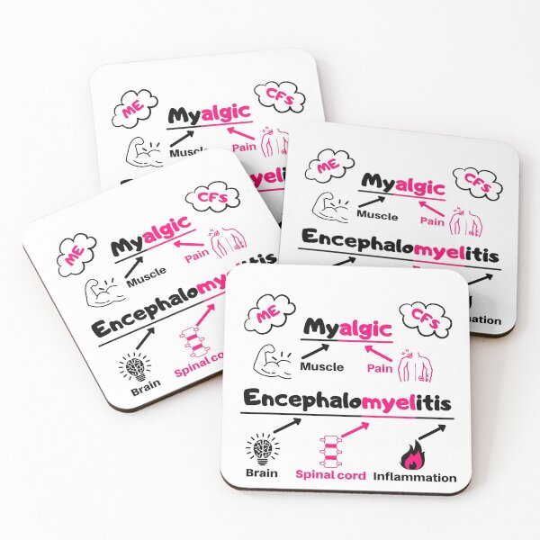 Item preview, ME/CFS Awareness: Pink ME Definition Cartoon (with abbreviations) designed and sold by Chantelle  Spies.