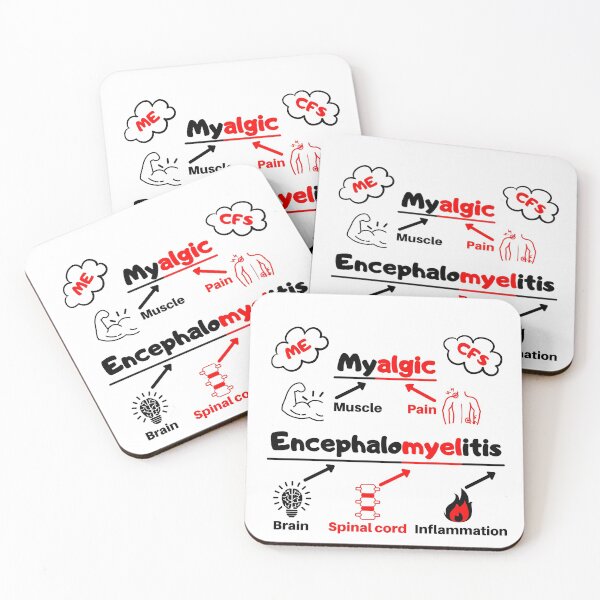 Item preview, ME/CFS Awareness: Red ME Definition Cartoon (with abbreviations) designed and sold by Chantelle  Spies.