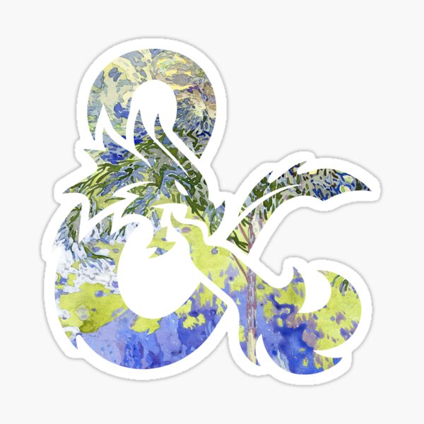 Item preview, Watercolour D&D logo designed and sold by magpieethics.