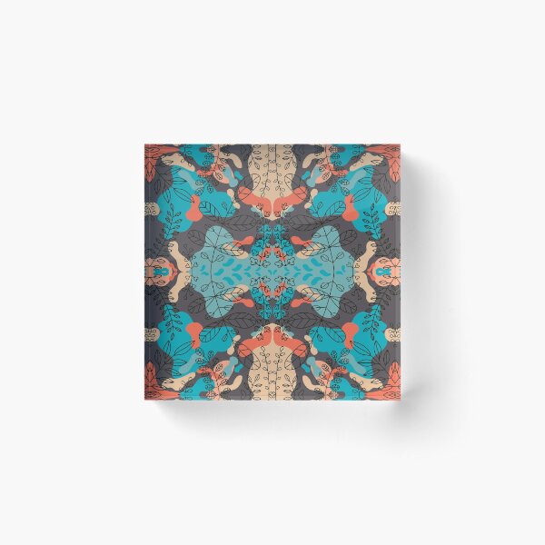 Barcelona Florals -Small Pattern Acrylic Block