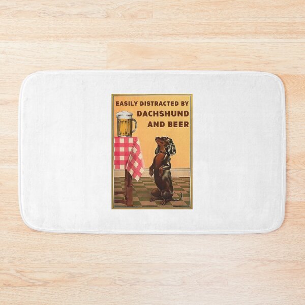 Item preview, Easily Distracted By Dachshund And Beer Inspiration Poster designed and sold by Wincenty-03.