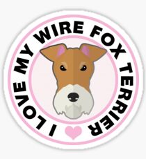 Love My Wire Fox Terrier Sticker