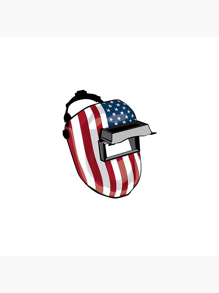 Welders Vintage American Flag Welder Gift' Sticker