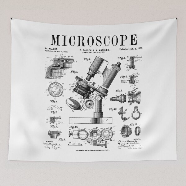 Item preview, Microscope Biologist Science Vintage Patent Drawing Print designed and sold by GrandeDuc.