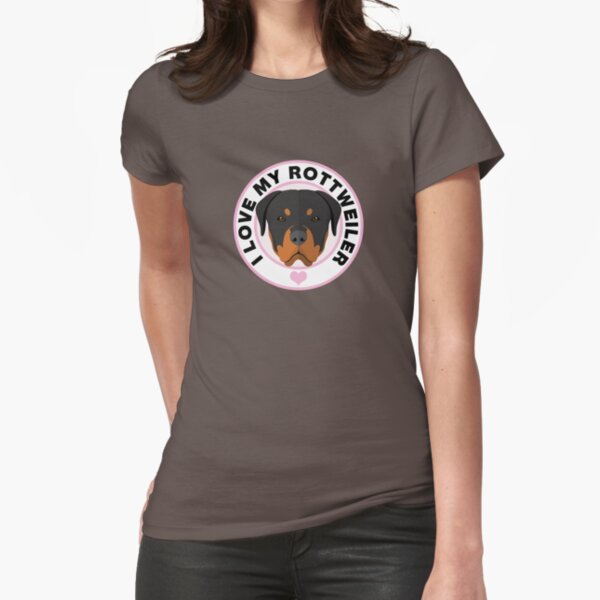 Love My Rottweiler Dog Fitted T-Shirt