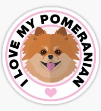 Love My Pomeranian Dog Sticker