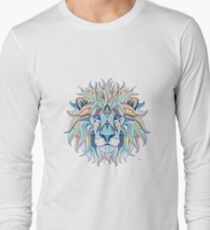 Ethnic Blue Lion Long Sleeve T-Shirt