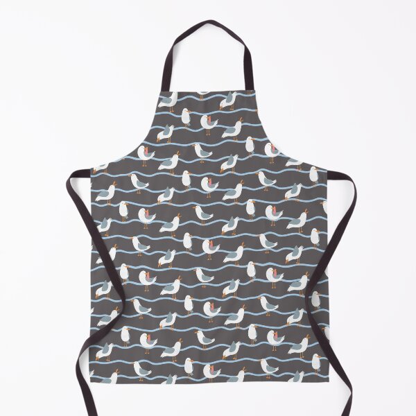 Item preview, Cute Seagulls In Water Pattern on Dark Grey Background designed and sold by cgroenewald.