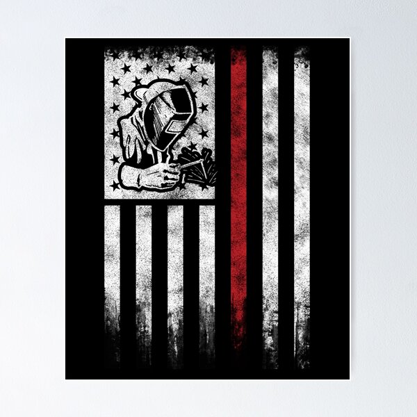 Item preview, Welder Vintage USA American Flag Patriotic Welding Gift designed and sold by Vlasdislaw.