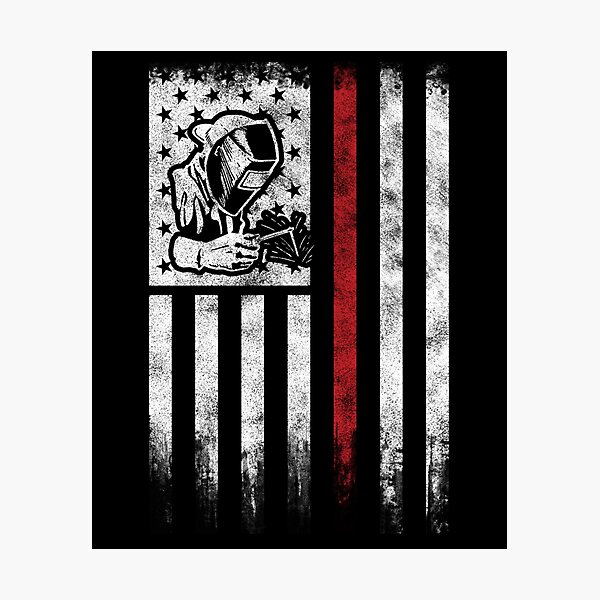 Item preview, Welder Vintage USA American Flag Patriotic Welding Gift designed and sold by Vlasdislaw.