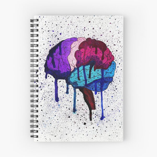 Item preview, Anatomical colorful brain paint splatter designed and sold by AnyasDreamShop.