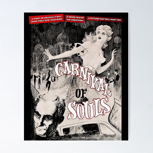 Carnival of Souls 1962 Retro Vintage Horror Movie Poster Horror Movie  Merchandise Cult Classic Film Spooky Halloween Decorations Collectibles  Memorabilia Thick Paper Sign Print Picture 8x12 - Poster Foundry