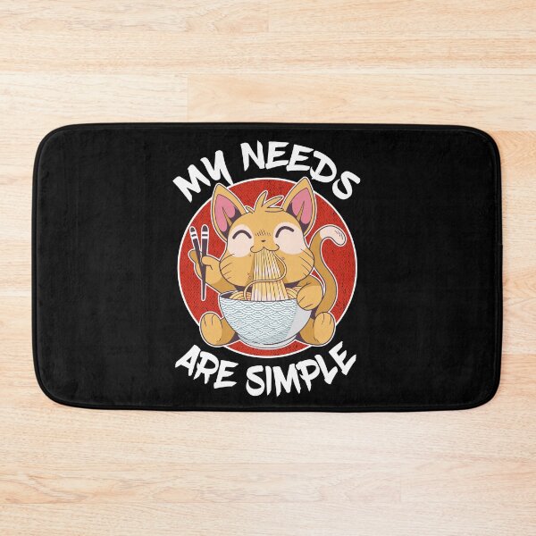 Item preview, My Needs Are Simple Cat Eating Ramen Lover Gift designed and sold by Stronzi.