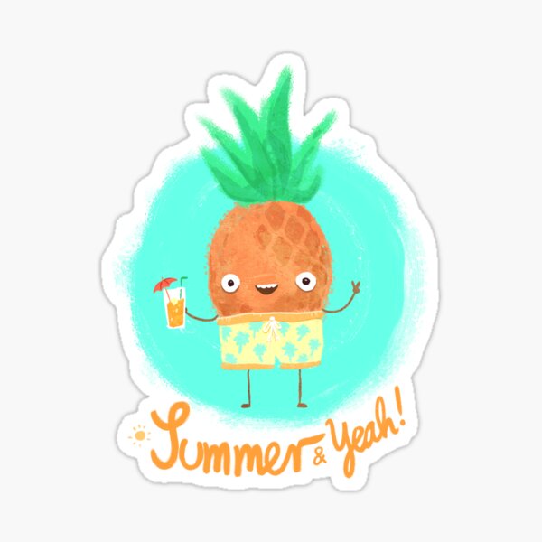 Summer & Yeah (Pineapple) Sticker
