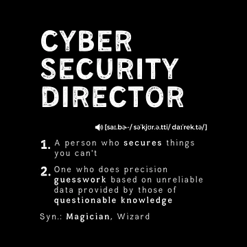 Aperçu de l'œuvre Funny Cyber Security Director Definition Computer Hacking Professional de InitialModel