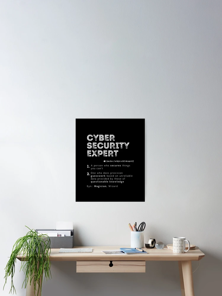Imagen 2 de 3, Póster con la obra Funny Cyber Security Expert Definition Computer Hacking Professional, diseñada y vendida por InitialModel.