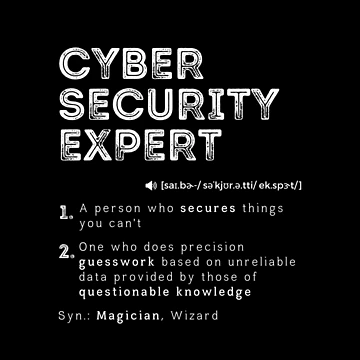 Aperçu de l'œuvre Funny Cyber Security Expert Definition Computer Hacking Professional de InitialModel